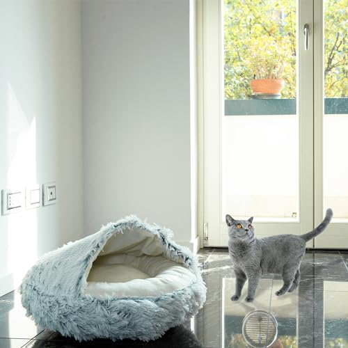 Coperta Calmante Per Gatti Ultra Morbida – Bordo Rialzato Antistress – Taglie Per Animali Da 1,4 A 27,5 Kg