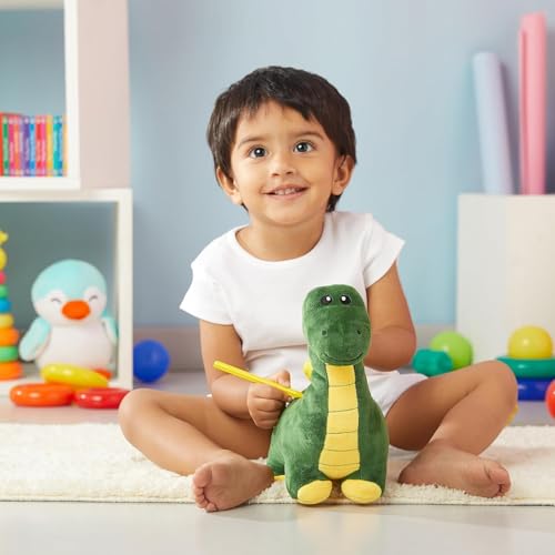 Image of HUG 'n' FEEL SOFT TOYS Dinosaur Green 35cm Soft Toy Plush Toy | Big Stuffed Animal | Ultra Soft, Huggable & Cuddly Gift for Kids, Girls, Boys | Perfect for Birthday, Valentine's Day