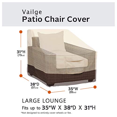 Vailge P-C-C-S-000012 Patio Chair Covers, Lounge Deep Seat Cover, Heavy Duty And Waterproof Outdoor Lawn Patio Furniture Covers thumb #1