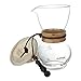 480CC Resistant Glass Coffee Kettle Flannel Filter Set Drip Pot Wooden Handle Brewer Pot Barista Tools