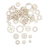 Toddmomy 100個入り木製の工芸品用の歯車小さな木製の工芸用車輪セット 木材素材組み立て可能 論理的思考育むDIYクラフト 家族の絆深めるプレゼントに最適 image