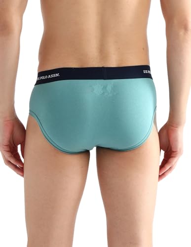 Image of U.S. Polo ASSN. Mens OEB13 Anti Microbial Solid Underwear Briefs - Pack of 3