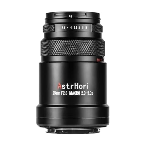 AstrHori 25mm F2.8 2-5X Ultra Macro Lens, Compatible with Full-Frame Sony E-Mount Mirrorless Cameras Alpha a7 a7II a7III a7R a7RII a7RIII a7RIV a7S a7SII a9 a7C Cover