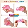 Sugar Glitter Dumpling Squishy,Viral Bao Bun Squishy Dumling Mystery Box,Stress Relief Fidget Squeeze Toy for Holiday & Birthday Gifts (Pink) #2