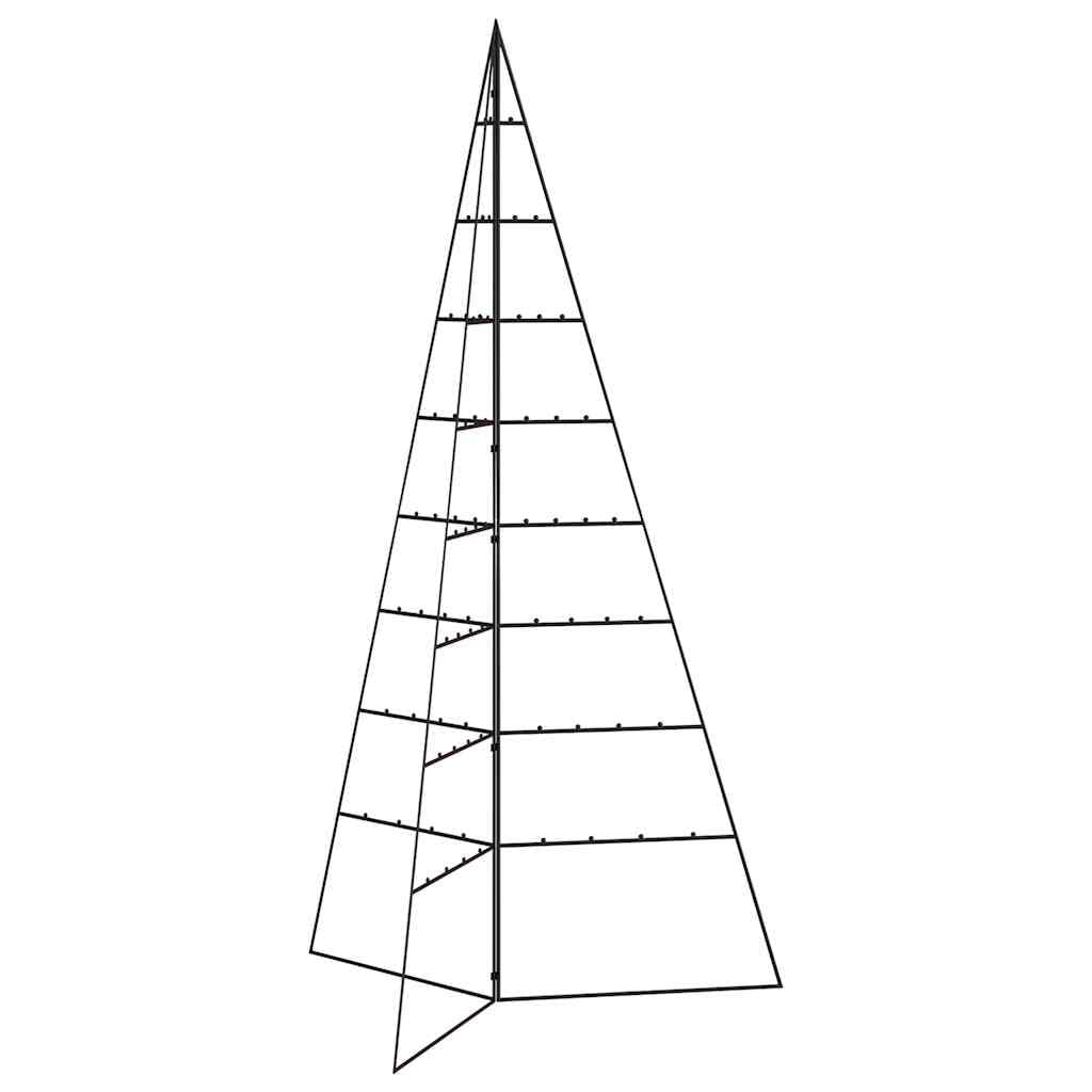 vidaXL Albero di Natale Decorativo in Metallo Nero 180 cm, Albero di Natale Decorativo, Albero di Natale, Decorazione di Natale