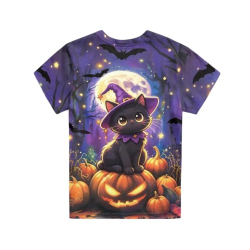 Image of Xhuibop Kids Tshirts Girls Boys 3-16 Years Summer Clothes for Teens Loose Fitting Tops