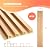OUZUGIE WPC Acoustic Slat Wall Paneling, 8-Pack 96 x 6 Inches 3D Wall Panels for Interior Wall Decor,Living Room,TV Background,Study Room,Office Spaces,Bedroom,High Grille (Oak)