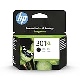 HP 301XL Nero, CH563EE, Cartuccia Originale HP da 480 Pagine, Compatibile con Stampanti HP...