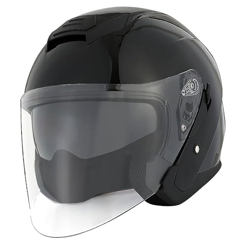 1Storm Motorcycle Open Face Helmet Scooter Classical Knight Bike Dual
