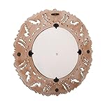 The Wooden Town 18 inch White Wash Round Wall Mirror,Gorgeous Rustic Farmhouse Accent Mirror,Barn Wood Color Entry Mirror for Bathroom Renovation,Bedrooms,Living Rooms - Image 3