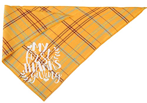 Bandana para perro primera acción de gracias miniatura 3