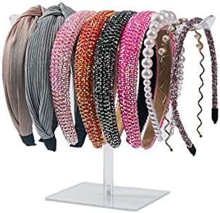 LOVNFC Headband Holder, Hair Accessories Organizer Acrylic Clear Hairband Hair Hoop Display Stand with for Girls Women