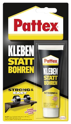 Pattex Montagekleber Kleben statt Bohren, starker Kraftkleber für sofortigen Halt, universell einsetzbarer Baukleber, Kleber mit hoher Endfestigkeit, 1 x 50g