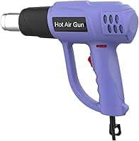 Soprador Térmico Profissional 2000W 220V, Pistola de Ar Quente com Controle de Temperatura 60°C~600°C, 2 Velocidades, Proteção Contra Sobrecarga e 5 Bicos para Envelopamento, Artesanato e Eletrônicos