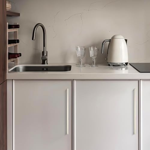 Image of Ravinte 30 Pack 10 Inch Solid Square Cabinet Pulls - Brushed Nickel Handles for Kitchen Cabinets & Drawers