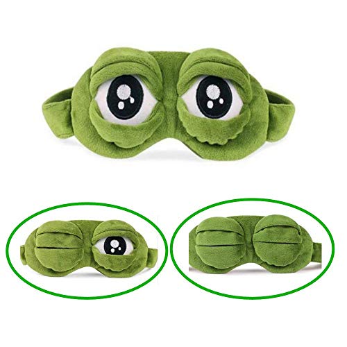 Apanphy® Augenmaske, Flusen Karikatur Frosch Schlafen Lustige Neuheit Augen Abdeckung Eyeshade Reise Maske (Grün)