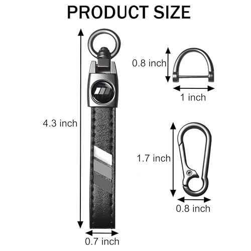 Image of YOSRTER 2PCs Leather Keychain for Toyota Tacoma 4Runner Tundra TRD Camry Rav4 Aluminium alloy Key Chain with key Ring