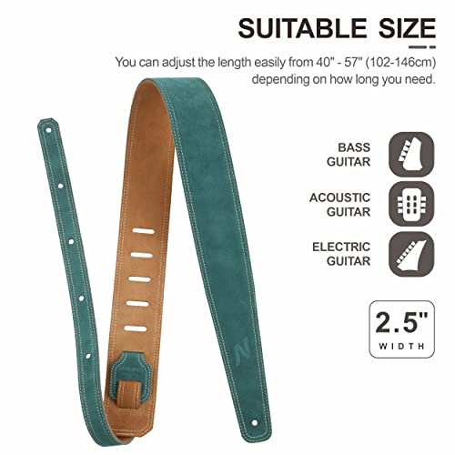 Nefelibata Sangles de guitare 2,5″ en cuir laminé bavarois avec rembourrage en mousse et boucle de rangement du câble, pour enfants, hommes et femmes, pour guitares acoustiques, basses et électriques - Les Beatles, Paul McCartney, John Lennon, RIngo Starr, George Harrison Nefelibata Sangles de guitare 2,5" en cuir laminé bavarois avec rembourrage en mousse et boucle de rangement du câble, pour enfants, hommes et femmes, pour guitares acoustiques, basses et électriques – Image 5