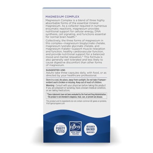 Image of Nordic Naturals Magnesium Complex - 135 Capsules - 225 mg Magnesium - Brain & Heart Health, Mood, Energy, & Muscle Relaxation - Non-GMO, Vegan - 45 Servings
