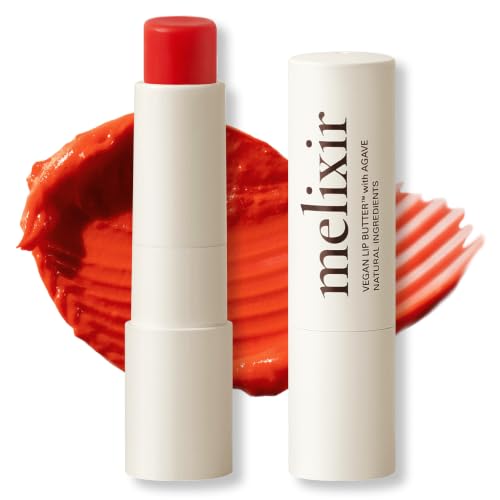 Melixir Vegan Lip Butter, Tinted Lip Balm for Dry Lips #8 Havana