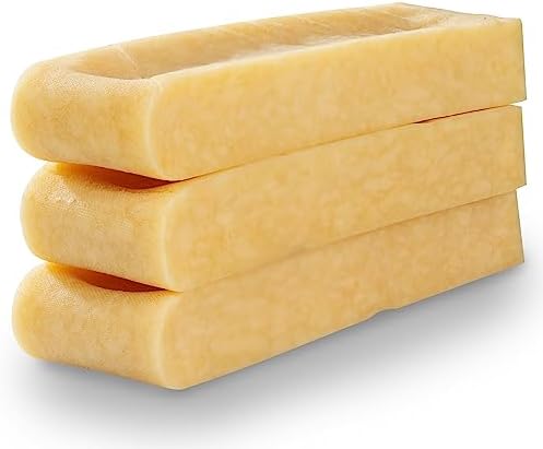 WOW BITES Premium Kaukäse für Hunde - Käsestangen - (300 g, 3er Pack, L) | Natürliche Käseknochen für Hunde - Langer Kauspaß - Kauartikel für große Hunde (10-20 kg)