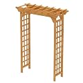 Donext 63 Inch Solid Wood Arbor,Garden Wood Trellis with Sturdy Construction, Garden Arch for Outdoor Ceremonies & Backyard Events(Light Brown)