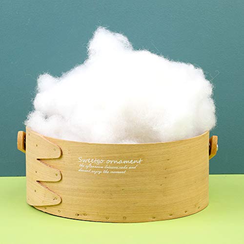 200G Polyester Fill, Premium Polyester Fiberfill, Recycled Polyester Fiber, High Resilience Stuffing Fluff Fiberfill For Pillow Filling, Christmas Dolls Diy, And Home Decors Projects #TOP3