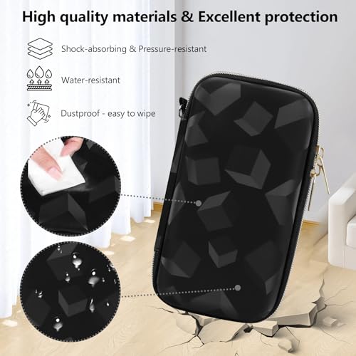 Supmay Carrying Case Compatible with WELLST·G Handheld Game for Kids -Preloaded 220 Retro Video Games, Portable Gaming Player Storage Holder Travel Bag with Mesh Pocket for USB Cable, Black - Image 5