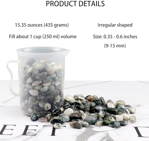 435g Natural Pebbles Crushed Stones Aquarium Gravel Polished Bulk Irregular Shaped Succulent Rocks Vase Filler Fish Tank Decorative - 1