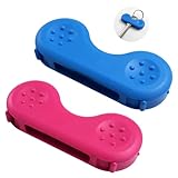 Key Turner Aid 2 Pack, Ergonomic Key Handle Covers for Arthritis Aids and Mobility Aids,Elderly Aids for Daily Living, Assist Disabled Toilet Key Turning, Support for Weak Hands (Red & Blue)