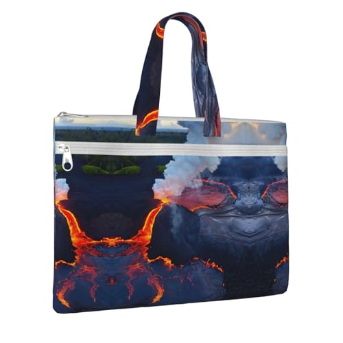 Kilauea Volcanos Canvas Document Bag Briefcase For Professionals And Executives2