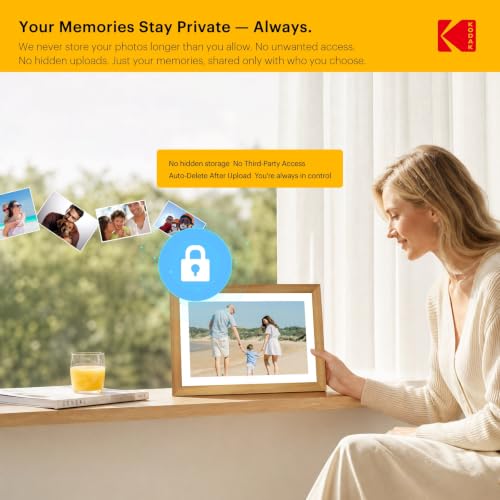 KODAK 10.1" WiFi Digital Picture Frame, Rechargeable Battery, Solid Wood - image 8