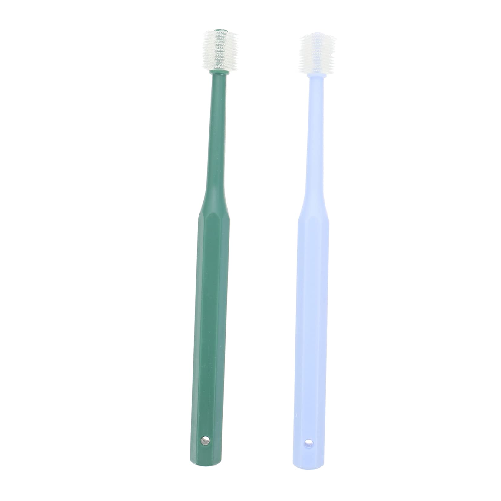 SUPVOX Pet Care Double Head Dog Toothbrush Small Dog Toothbrush Oral Cleaning Brush 360-degree Brush