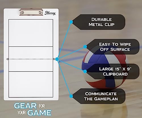 Murray Sporting Goods Dry Erase Double-Sided Volleyball Coaches Clipboard #TOP1