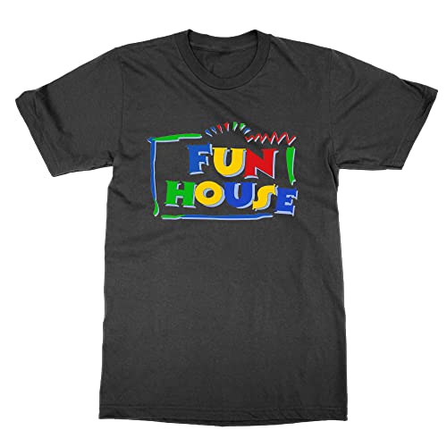 T-shirt Fun House noir manches courtes col rond taille L