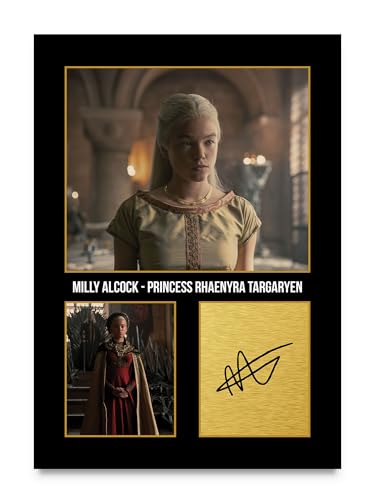 Bild: HWC Trading Milly Alcock House of the Dragon Princess Rhaenyra Targaryen Geschenke Gedrucktes Signiertes Autogramm Foto f�r Fans von Fernsehshows - A4 Nur Druck (ID-006379) f�r 11,99 EUR bei amazon.de