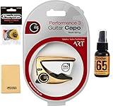 G7th Performance 3 ART Capo - 6 String, 18kt Gold Plate - Bundled with Dunlop Variety Pick Pack, Platinum 65 Cleaner-Polish, and Cloth