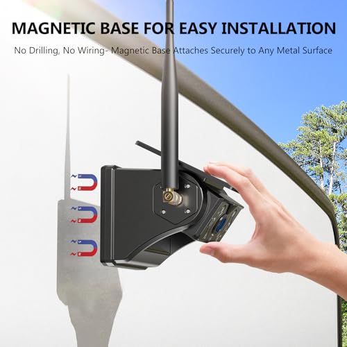 Image of 2 Magnetic Solar Wireless Backup Cameras 7 inch Touchscreen IPS Monitor