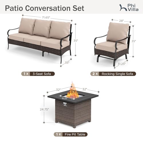 Outdoor-Patio-Furniture-Set-with-32-Fire-Pit-Table4-Pieces-Heavy-Duty-Metal-Patio-Conversation-SetsWicker-Metal-Modern-Outdoor-Outdoor-Sofa-Set-for-Patio-Balcony-Backyard-Deck-Poolside