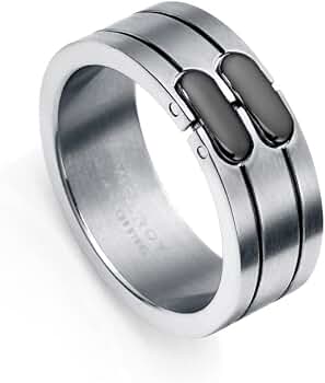 Viceroy Magnum Rotating Ring 75327A02210 - Stainless Steel, Black IP, Size 22, Men's Polished Band