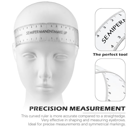 FERCAISH Eyebrow Ruler, PVC, Flexible Eyebrow Measure, Microblading Ruler, Permanent Makeup Measuring Tool - Image 3