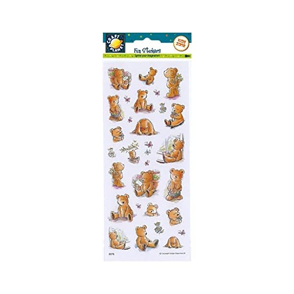 Craft Planet CPT 6561070 Stickers, Tiermuster, Multi, Einheitsgröße