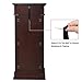 SONGMICS Large Jewelry Armoire Cabinet Standing Storage Chest Neckalce Organizer Dark Walnut UJJC14K