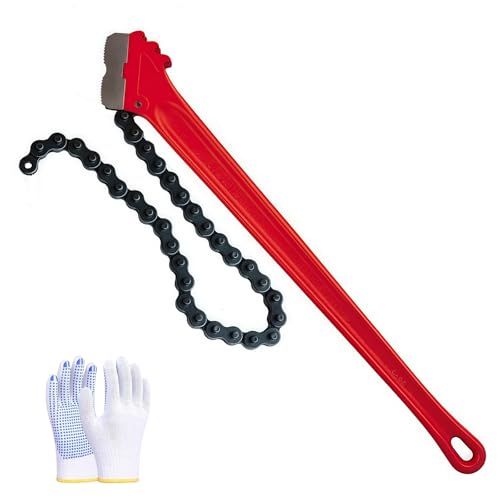ZrgGea Chain Pipe Wrench 36 for 4.2 ~ 7.5 Pipe Diameter Chain Length 30. Heavy-Duty Chain Pipeline Tool for Pipeline Installation Oilfield Pipeline Operations and Maintenance