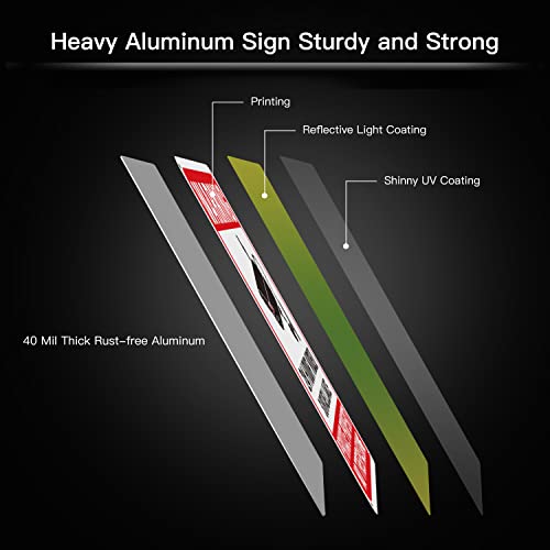 Tailedi-Private-Property-No-Trespassing-Sign-24-Hours-Video-Surveillance-Sign-Reflective-Aluminum-Waterproof-UV-Protected-Warning-Sign-Security-Camera-Sign-for-Indoor-or-Outdoor