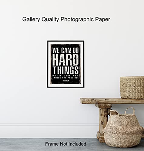 Yellowbird Art & Design We Can Do Hard Things Sign - With God All Things Are Possible - Motivational Posters thumb #7