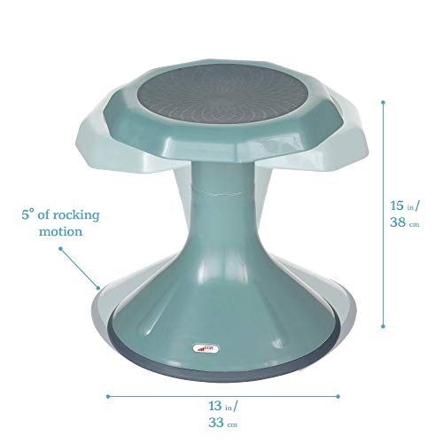 Image of ECR4Kids ACE Active Core Engagement Wobble Stool, 15-Inch Seat Height, Flexible Seating, Seafoam