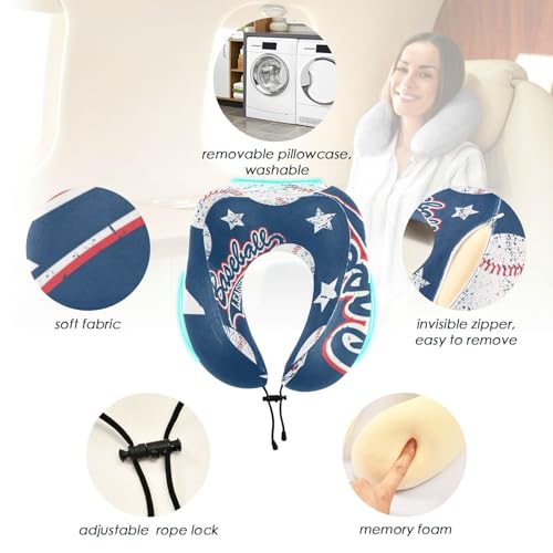 Almohada de viaje de espuma viscoelástica multicolor miniatura 2