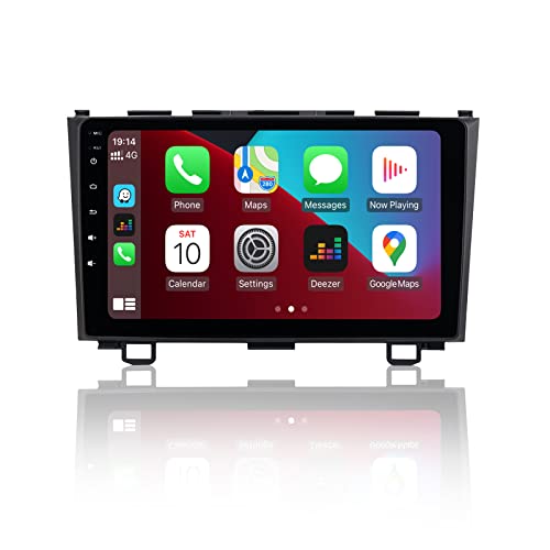 🛒 Flash Sale ViaBecs 9" Touch Screen Head Unit Carplay for Honda CRV 2007 2008 2009 2010 2011 Android 10.0 Car Stereo with Bluetooth Support Rear/Front-View Camera AM/FM USB Android Auto