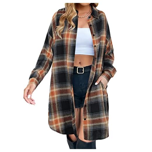 17+ Fall Outfit Ideas for Women That Always Look Stylish Oversized Flannel Shirt